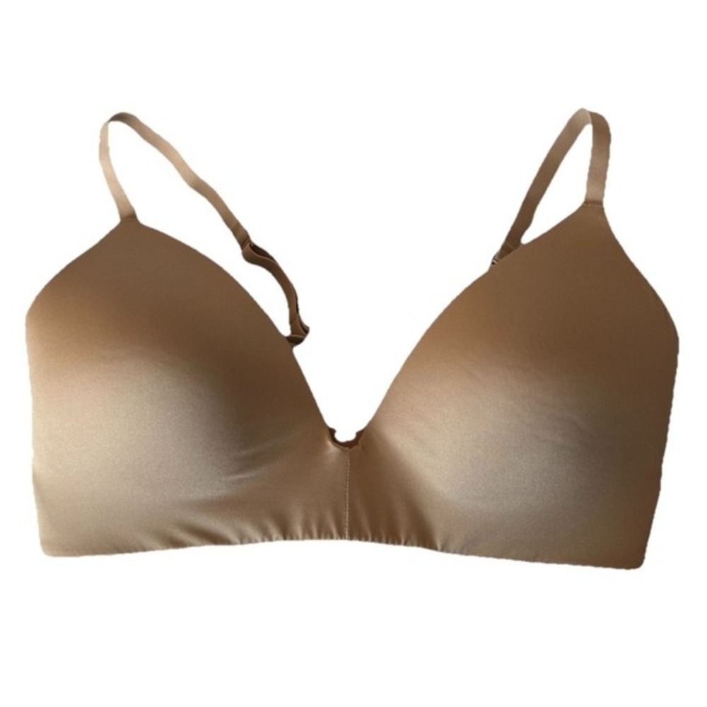 Skims Wireless Push Up Plunge Bra Clay 32D Support T Shirt‎ Bra Adj Straps